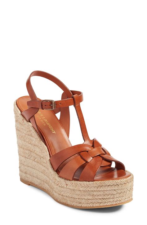 ysl tribute wedge|Saint Laurent Tribute Espadrille Wedge (Women) .